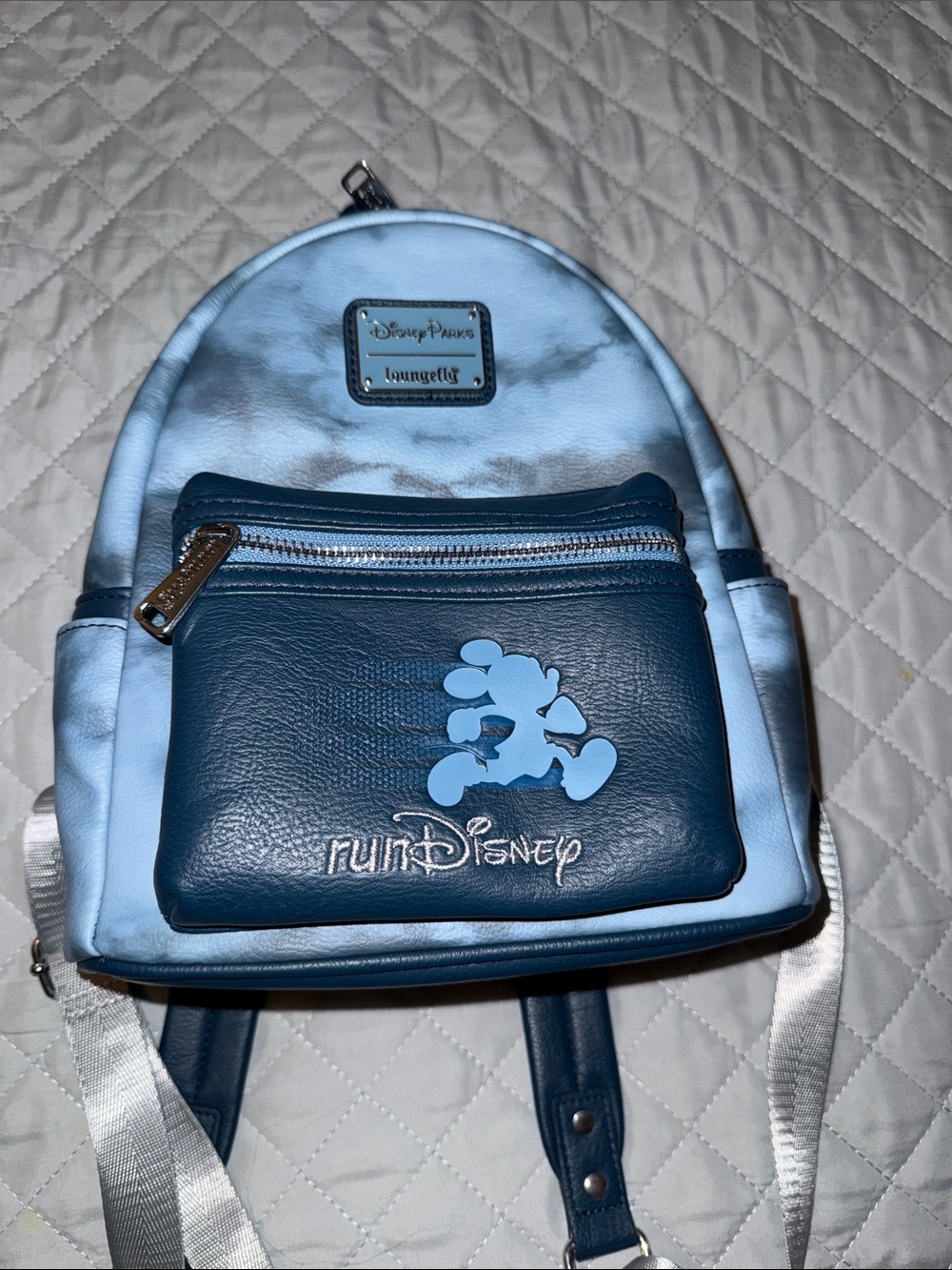 Loungefly Light Blue & Navy RunDisney Mini Backpack